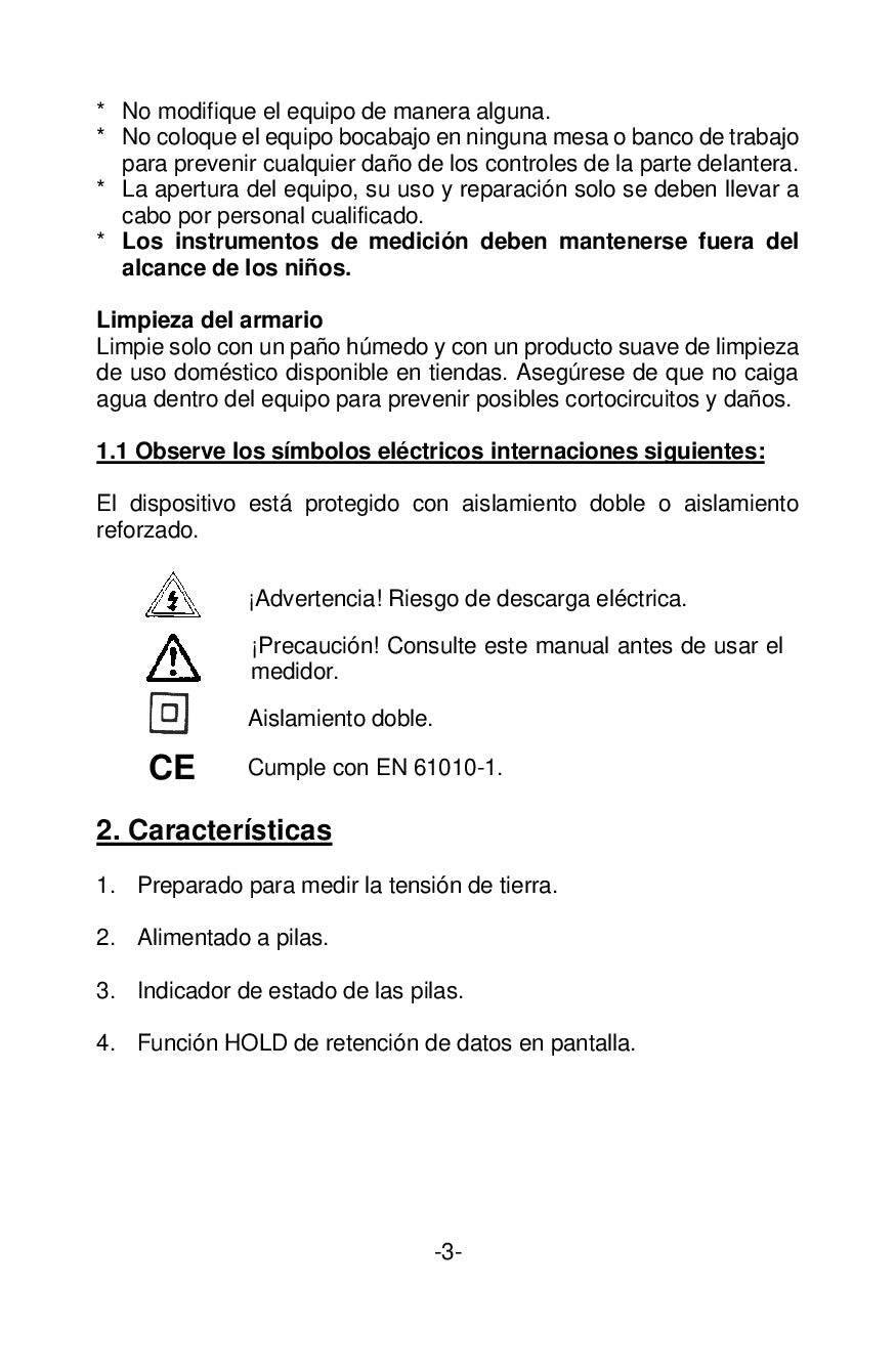 Medidor Digital de Tierra Peaktech P2700 , 0-2000Ω, CAT III 1000V MARCA PEAKTECH