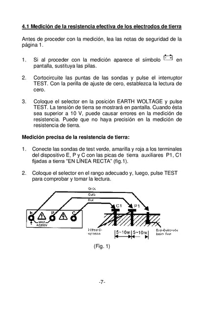 Medidor Digital de Tierra Peaktech P2700 , 0-2000Ω, CAT III 1000V MARCA PEAKTECH